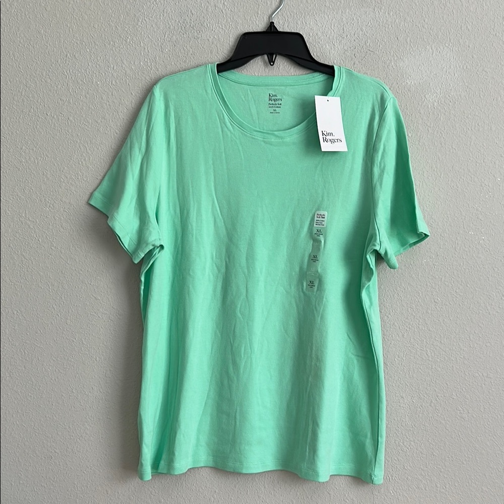Kim Roger’s Mint Green  soft 100 % cotton T-Shirt XL